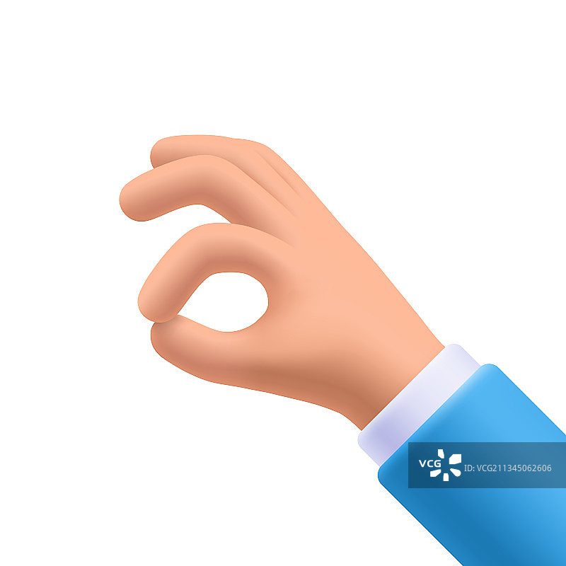 OK手势3D效果图片素材