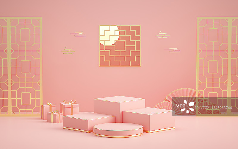产品展台三维图形节日背景图片素材