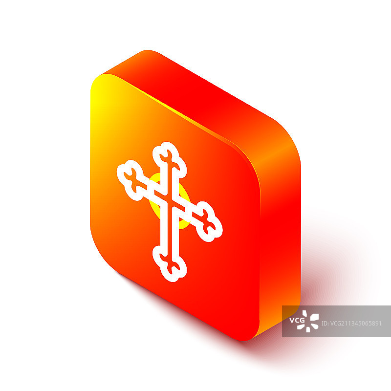 2.5D线条基督教十字架图标图片素材