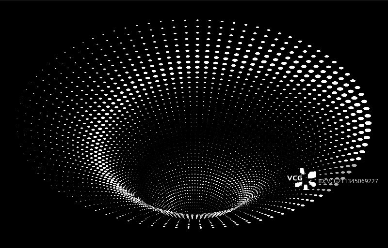 隧道或虫洞数字线框隧道3d图片素材