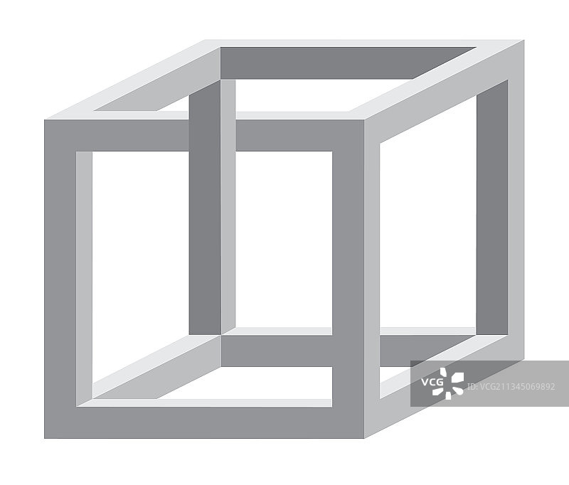 3D虚幻立方体光学图形图片素材