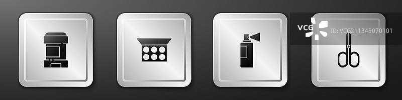 止汗剂、除臭剂、彩妆粉套装图片素材