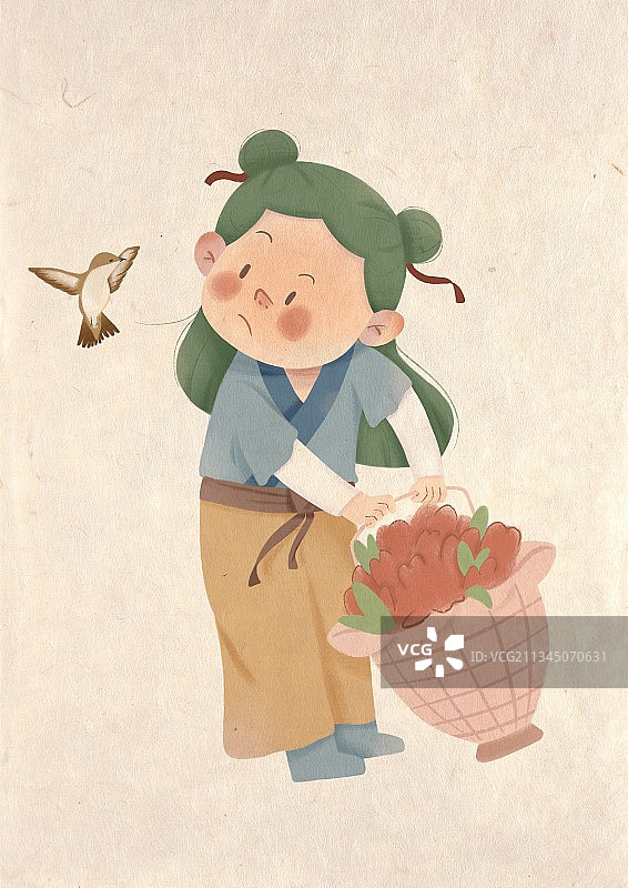 蓝采和图片素材