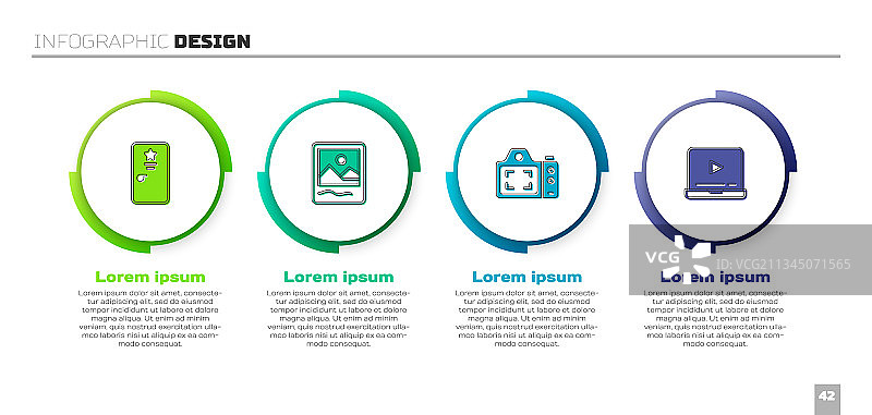 后台照片相框和在线播放套装图片素材