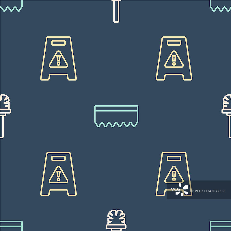 清洁海绵刷与湿地板马桶刷套装图片素材