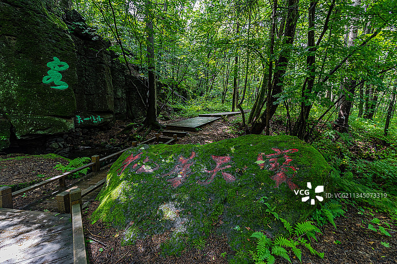 长白山北坡及二道白河小镇风光图片素材