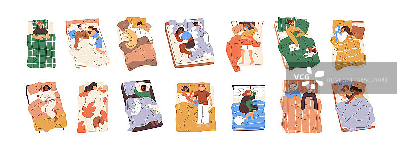 毯子下的人们合集图片素材