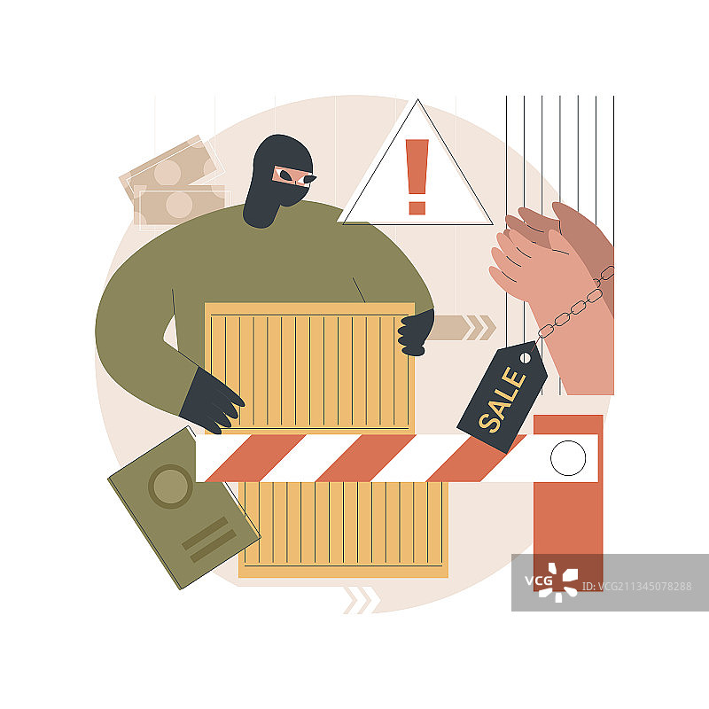 走私抽象概念图片素材