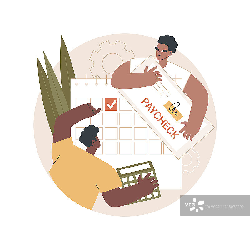 工资单抽象概念图片素材