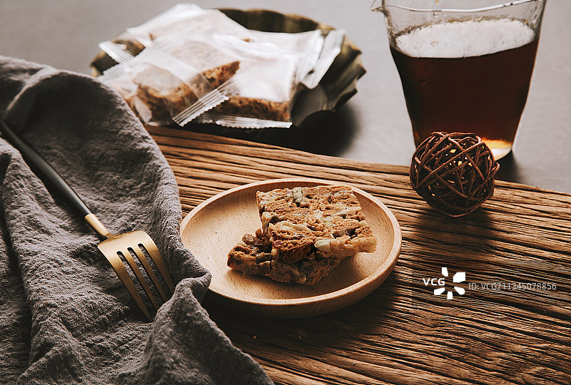 手工烘焙花生饼干图片素材