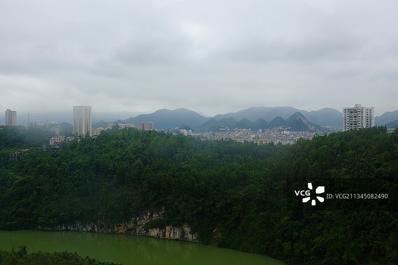 山水城镇图片素材