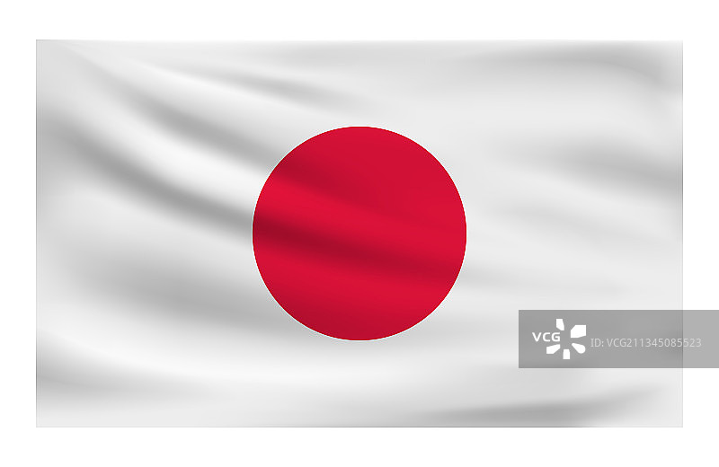 逼真的日本国旗现状图片素材