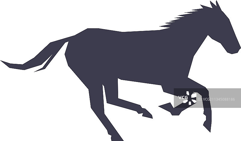 优雅的赛马剪影图片素材