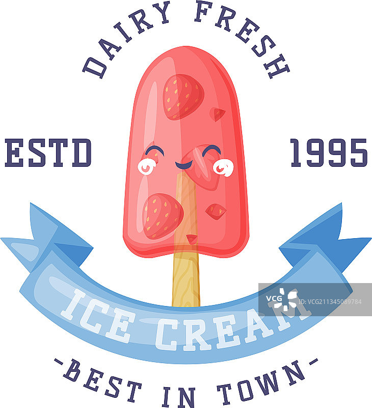 冰淇淋logo设计，新鲜冷藏乳制品甜点图片素材