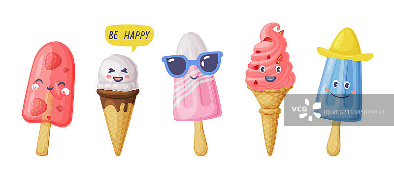 冰淇淋角色甜点合集图片素材