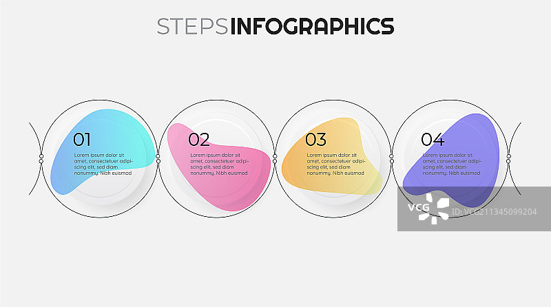 潮流阶梯式信息图设计图片素材