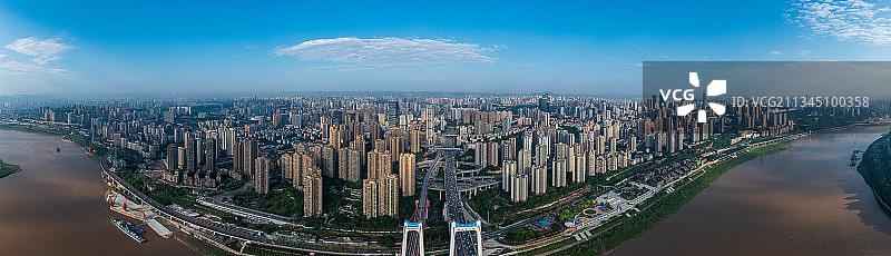 航拍鹅公岩立交全景图片素材
