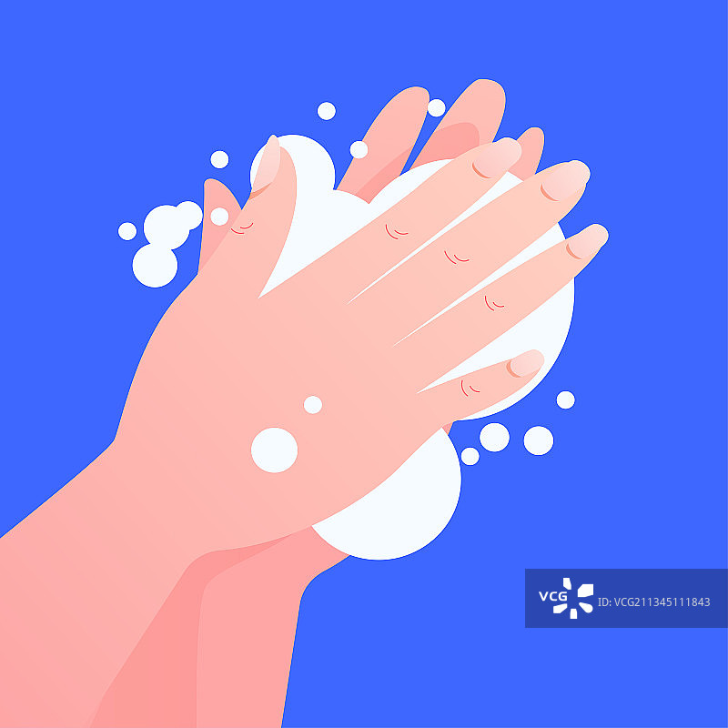 洗手安全保护个人健康卫生插画医疗消毒海报图片素材