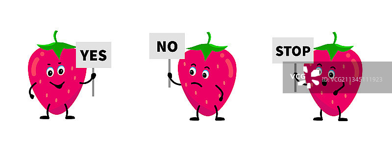 卡通角色草莓浆果图片素材