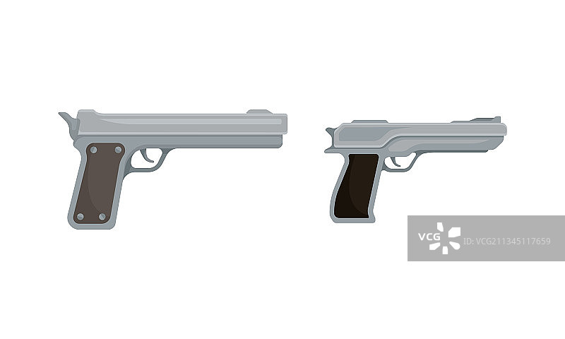 带发射扳机的手枪或手枪模型图片素材