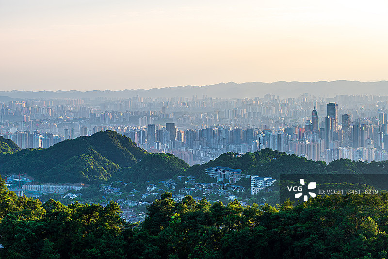 重庆南岸区天际线日落图片素材