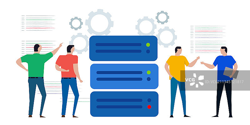 工程师维护服务器数据图片素材