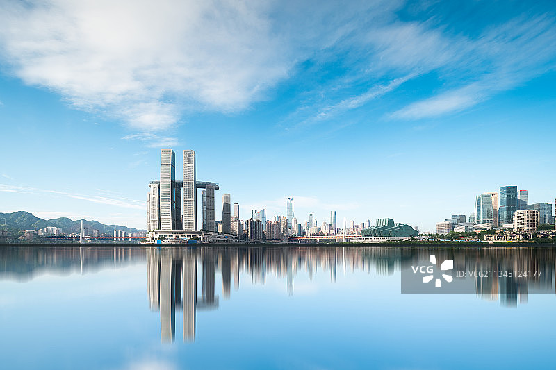 重庆市南滨路长嘉汇汽车广告背景图图片素材