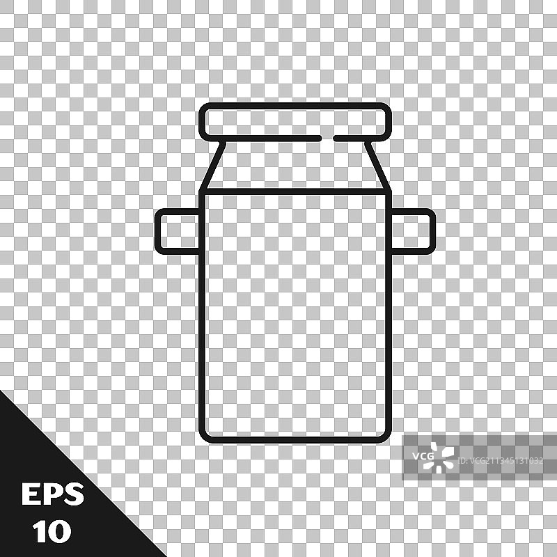 黑色牛奶罐容器图标图片素材