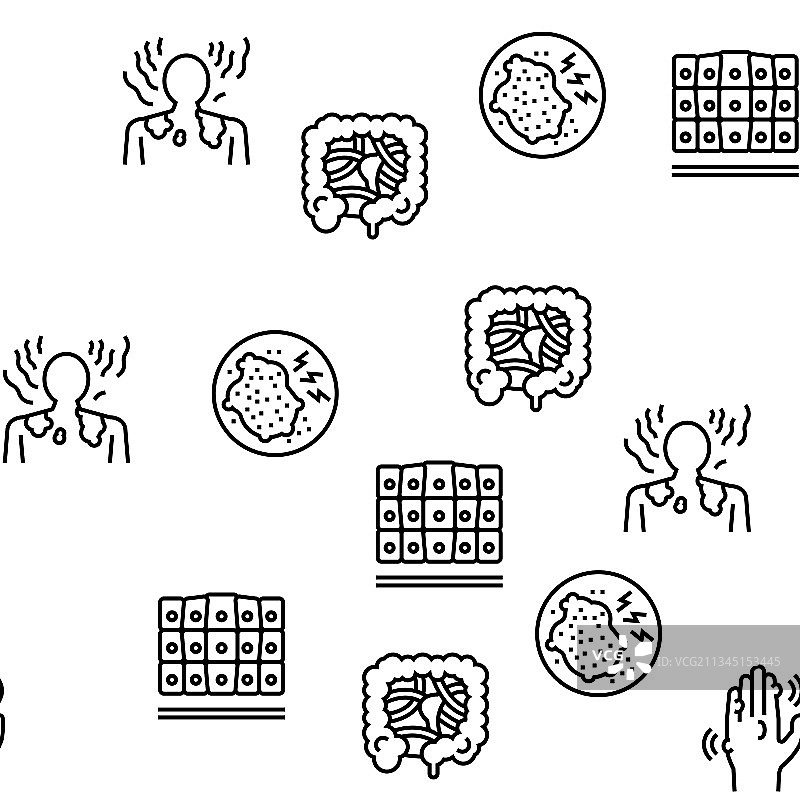 人类疾病问题无缝图案图片素材