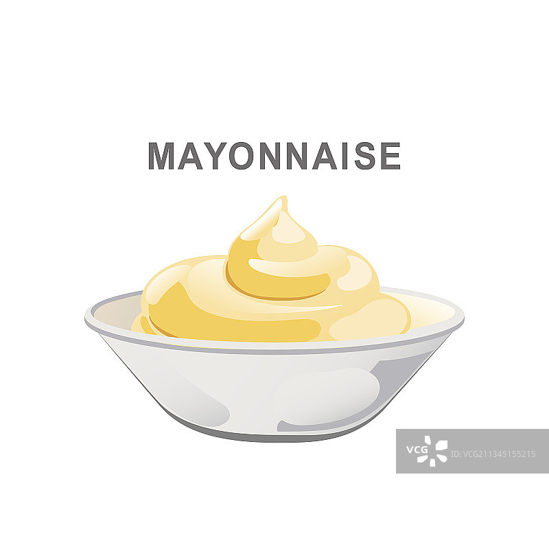 碗中的蛋黄酱酱汁图片素材