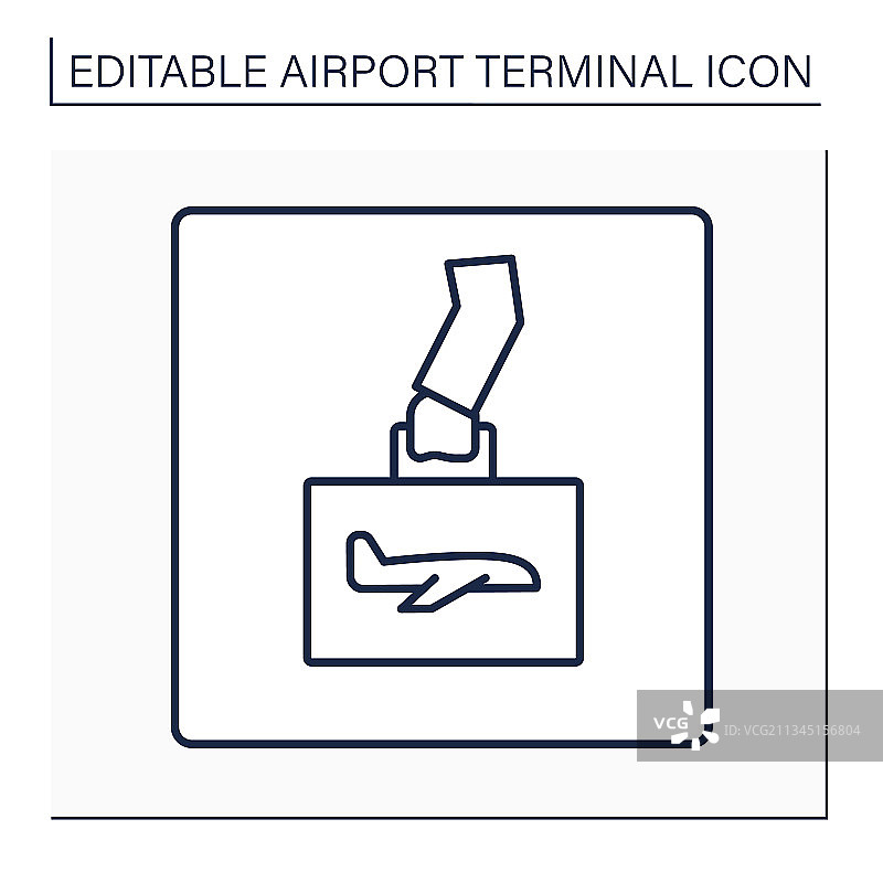 手提行李线条图标图片素材