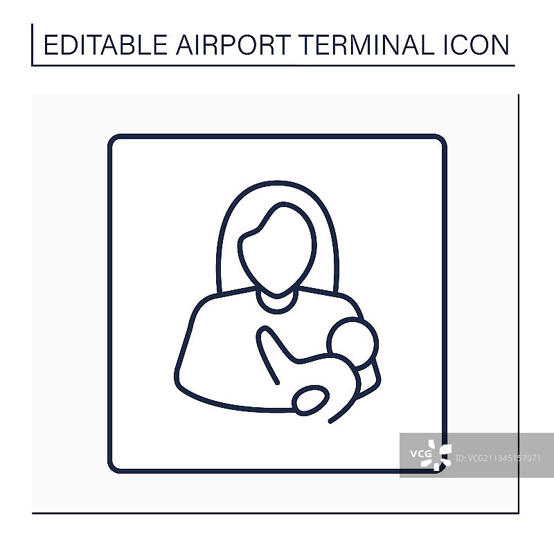 母婴室线性图标图片素材