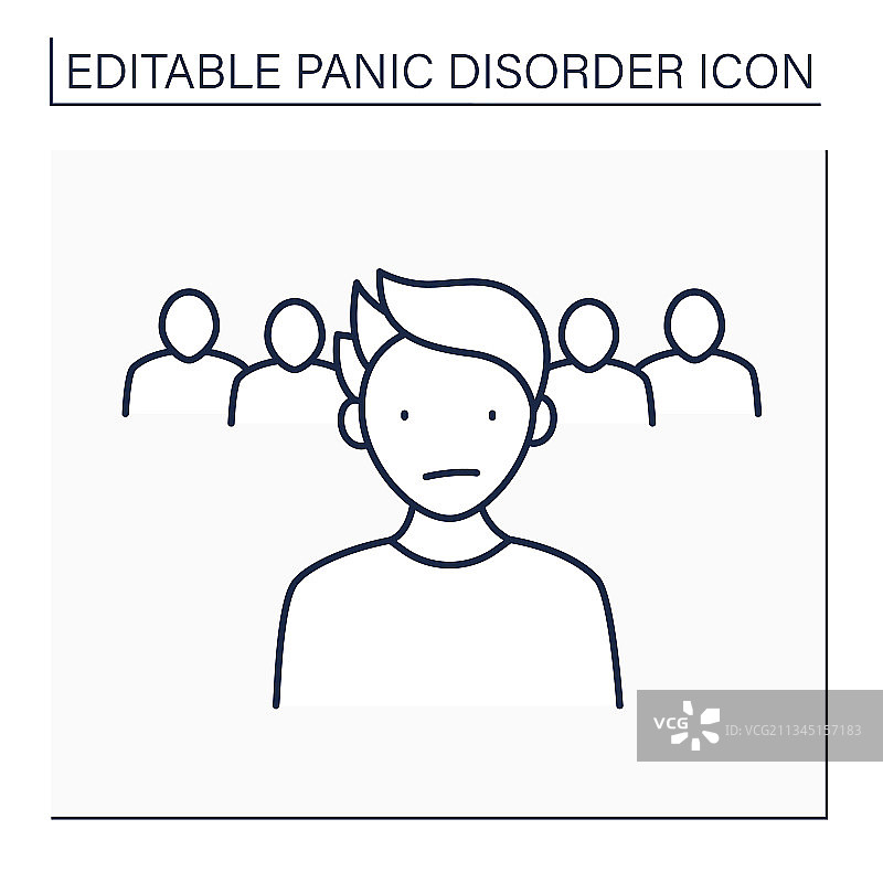 孤独线条图标图片素材