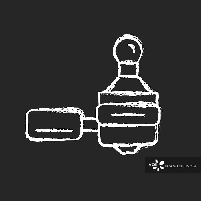 咖啡压粉器和无底手柄粉白色图标图片素材