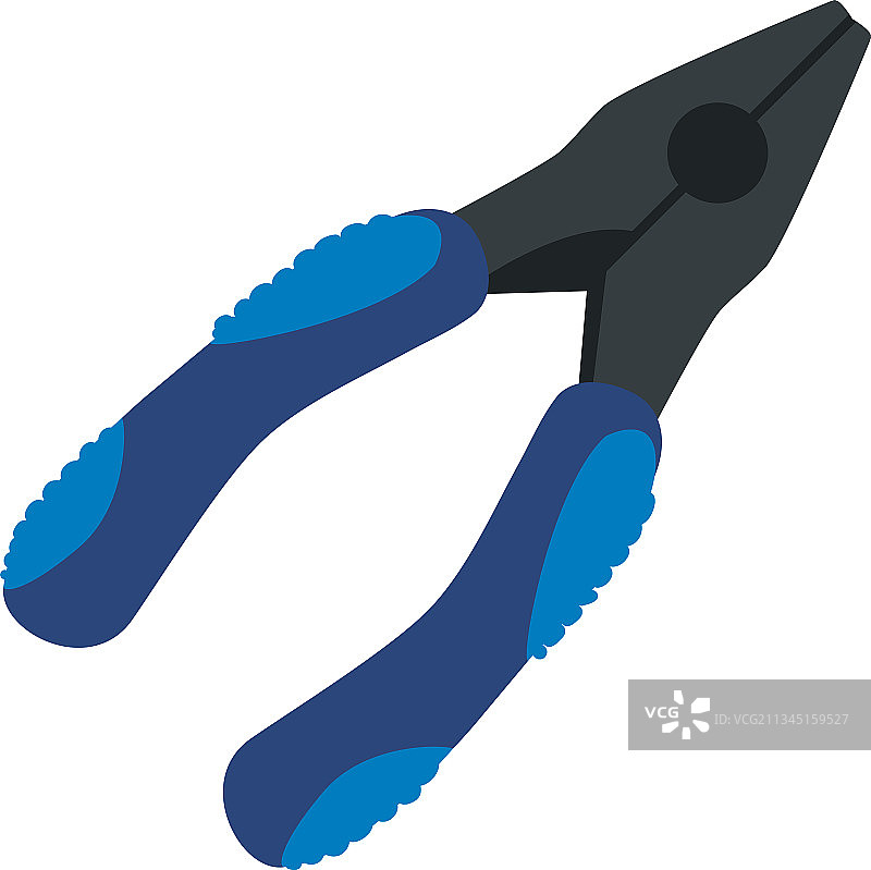 蓝色钳子工具图片素材
