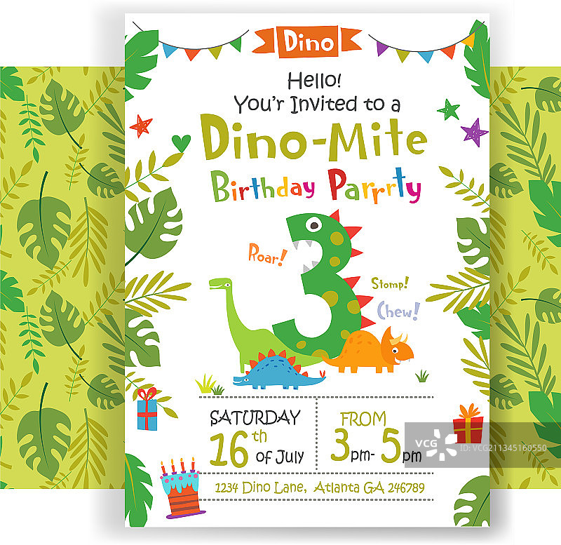 节日生日邀请函图片素材