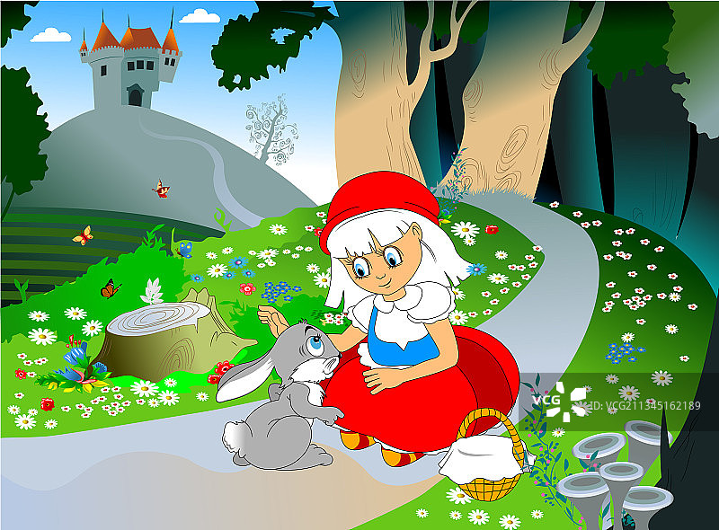 小红帽与灰兔图片素材