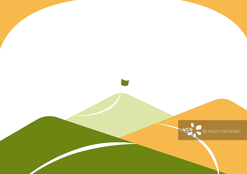 通往山脉的道路绘画图片素材