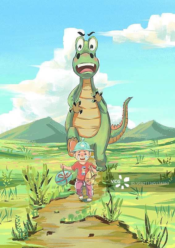 偷恐龙蛋的夏夏图片素材