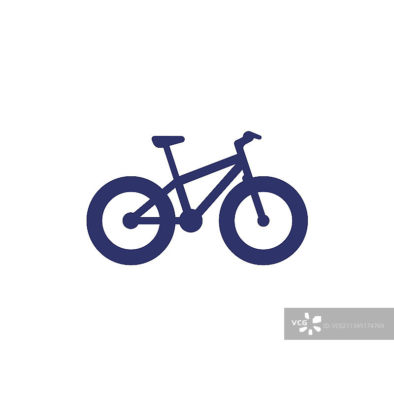 白色背景上的雪地自行车图片素材