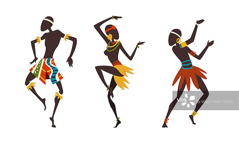非洲男女民族舞蹈图片素材