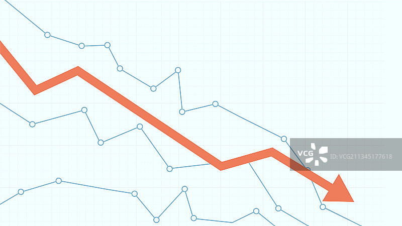 股市下跌折线图图片素材