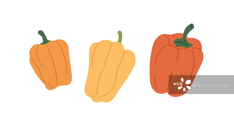 甜椒、新鲜完整蔬菜图案图片素材