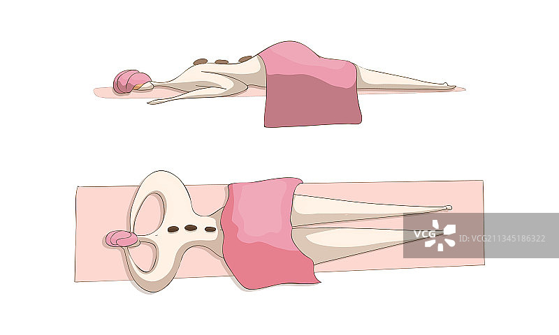 放松的女人享受热石按摩图片素材