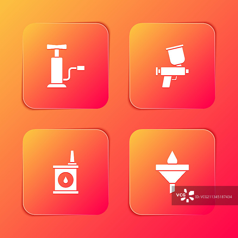 汽车空气泵喷漆枪滤芯套装图片素材