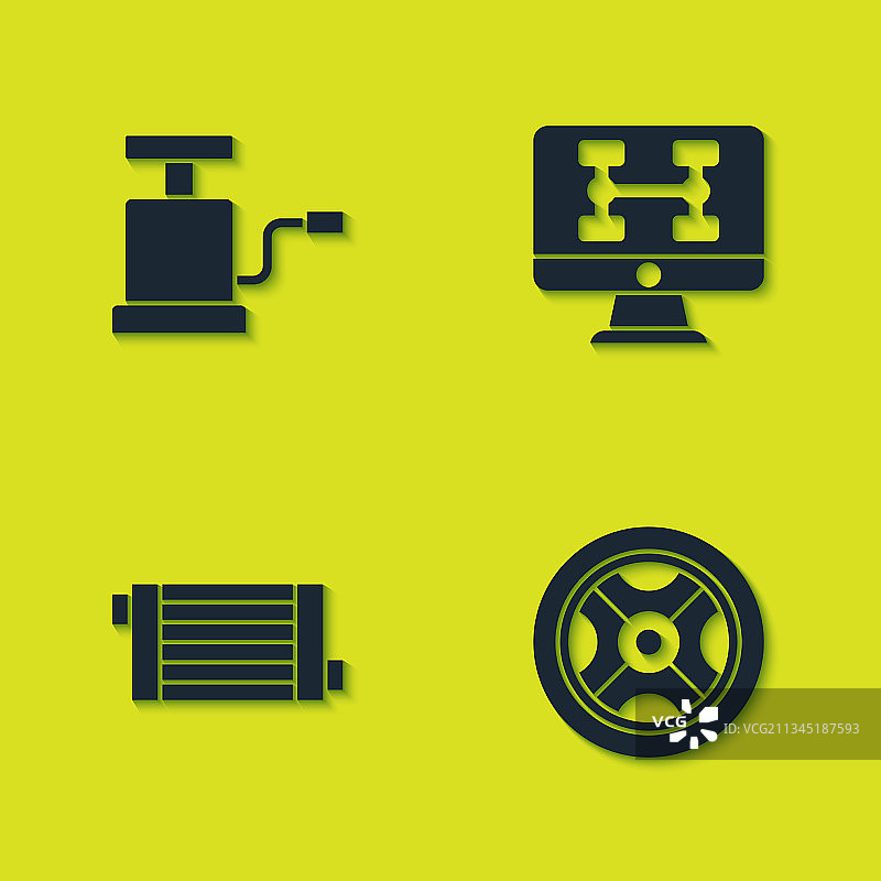 汽车气泵散热器冷却系统套装图片素材