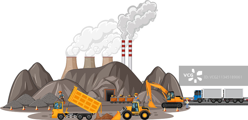 煤矿开采场景图片素材