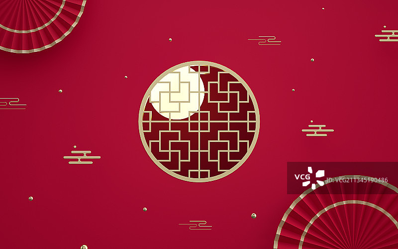 三维图形传统节日场景背景图片素材