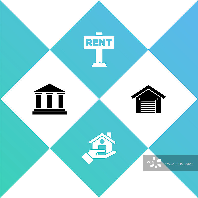 博物馆建筑和房产中介招牌图片素材