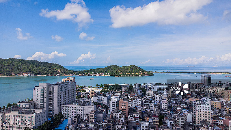 广东省汕尾城区城市航拍图片图片素材